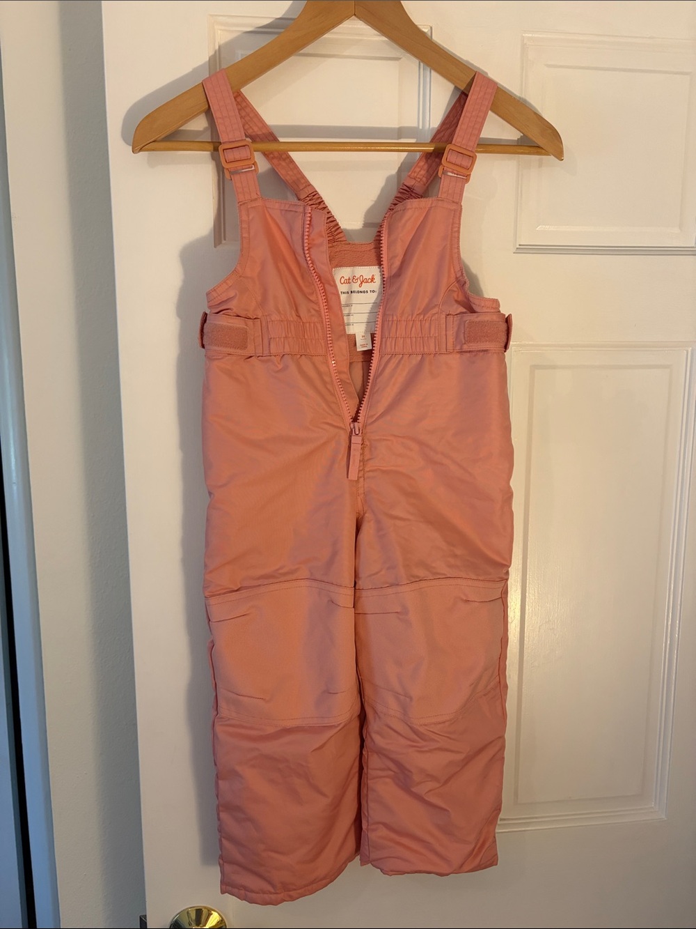 Cat & Jack Pink Girls' Snow Bib Overalls